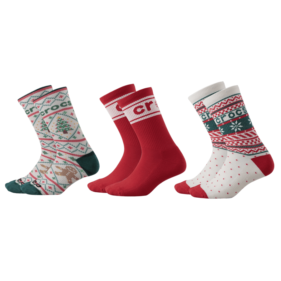CrocsSocks Sweater Print 3-Pack