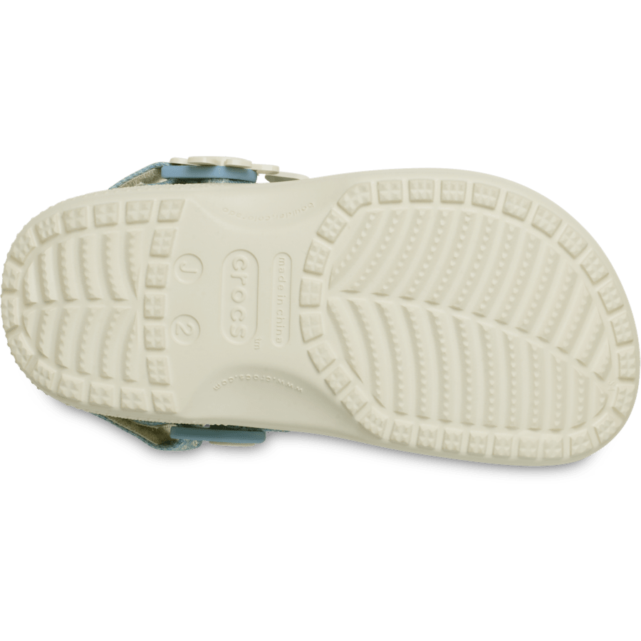 Kids’ Classic Denim Flower Adjustable Backstrap Clog - Image 4