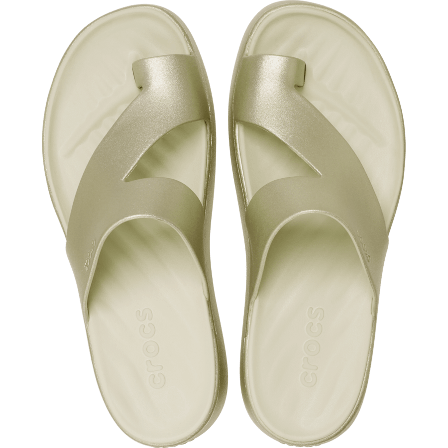 Getaway Platform Toe Loop Metallic Sandal - Image 3