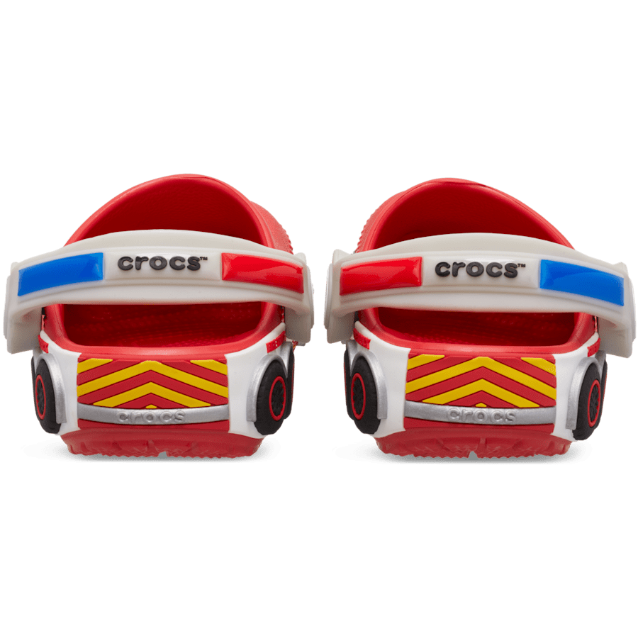 Toddler Classic IAM Fire Truck Lights Backstrap Clog - Image 6