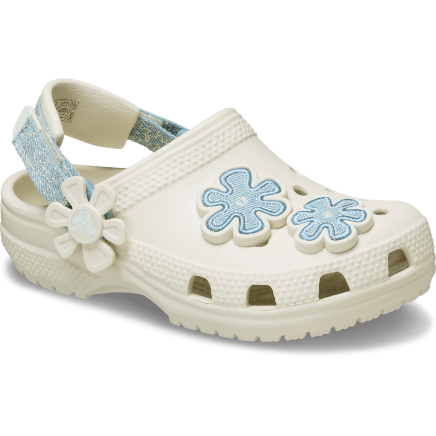 Toddler Classic Denim Flower Adjustable Backstrap Clog - Image 5