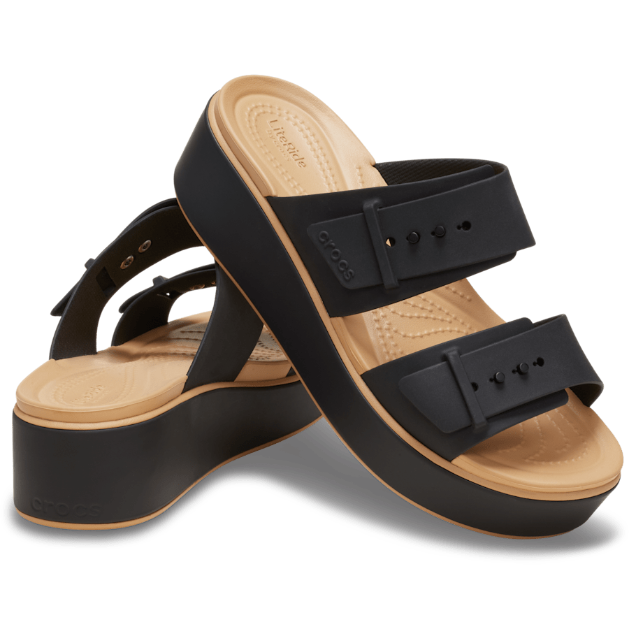 Brooklyn Buckle Low Wedge Matte Wrap Sandal - Image 2