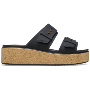Brooklyn Buckle Low Wedge Cork Sandal
