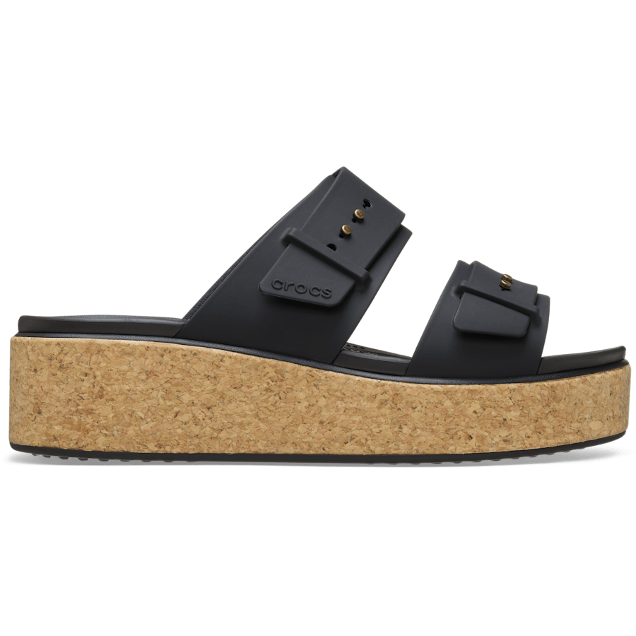 Brooklyn Buckle Low Wedge Cork Sandal