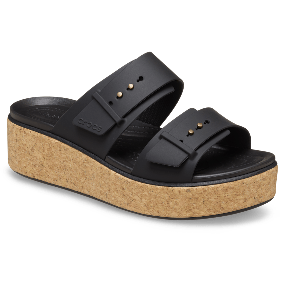 Brooklyn Buckle Low Wedge Cork Sandal - Image 5