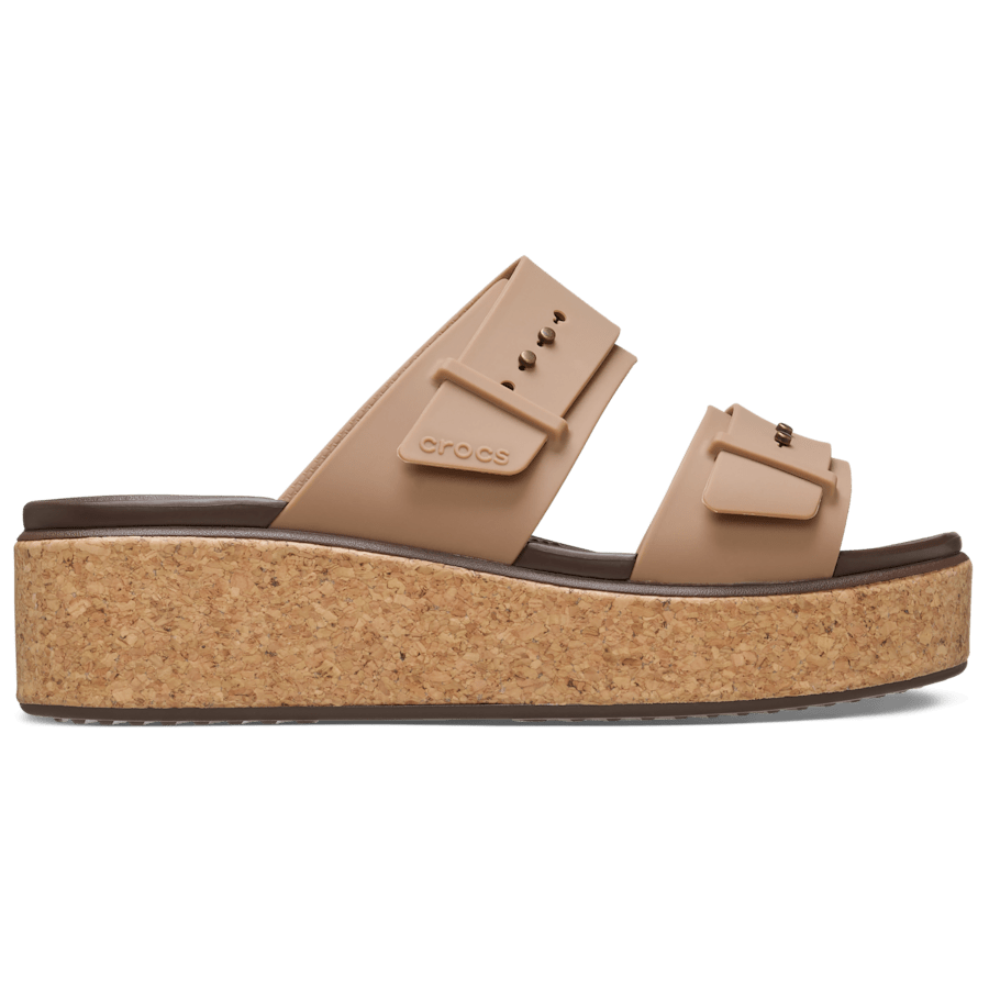 Brooklyn Buckle Low Wedge Cork Sandal - Image 7