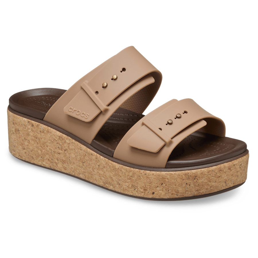Brooklyn Buckle Low Wedge Cork Sandal - Image 11