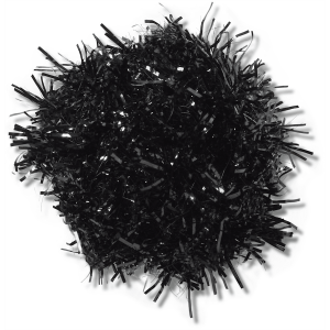 Black Tinsel Pom