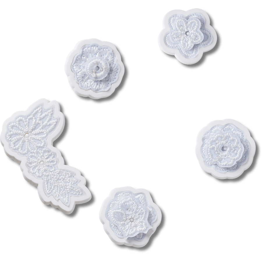 White Elegant Floral 5 Pack