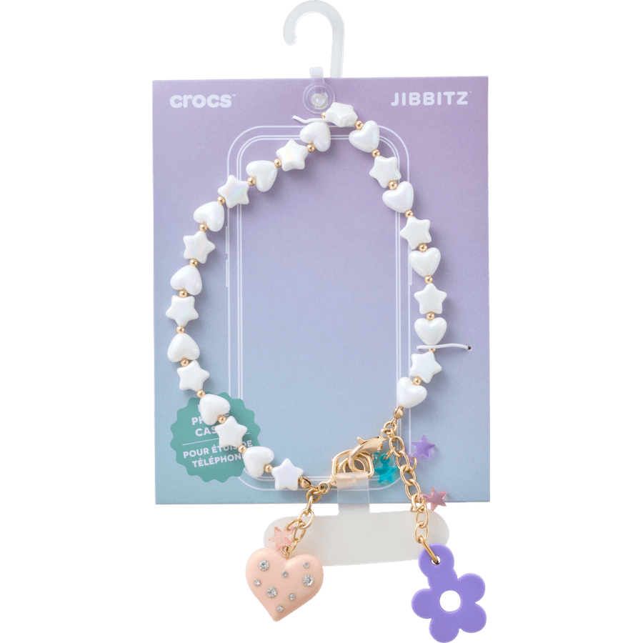 Beaded Heart Flower Phone Wristlet - Image 2